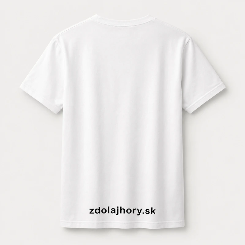 Bavlnené tričko Zdolaj hory - biele (unisex) 1