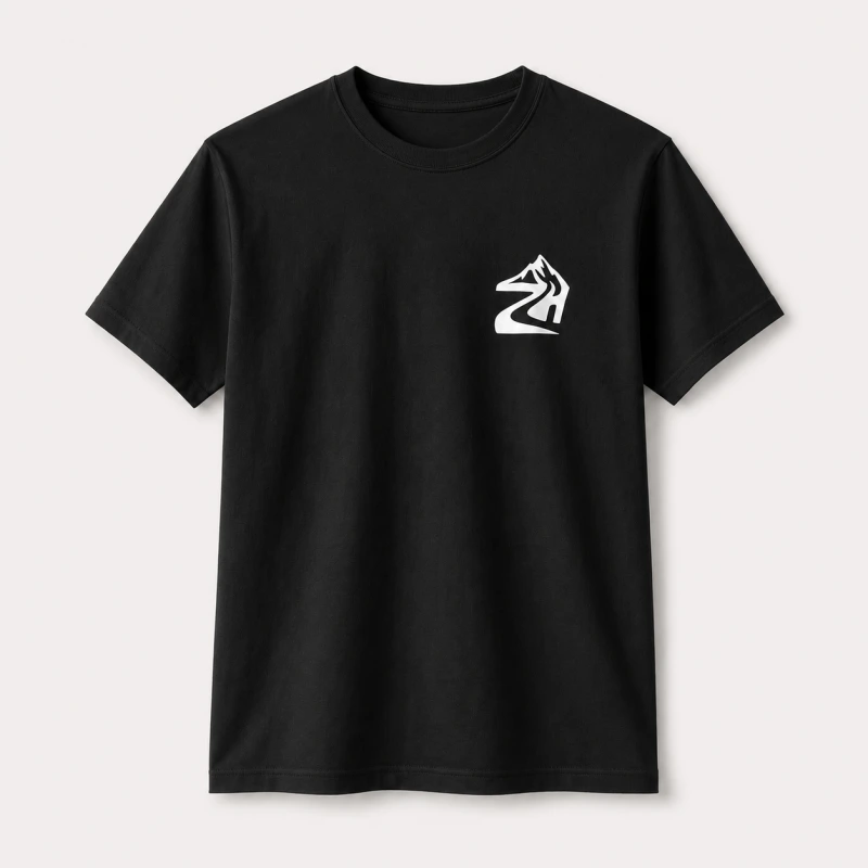 Bavlnené tričko Zdolaj hory - čierne (unisex)