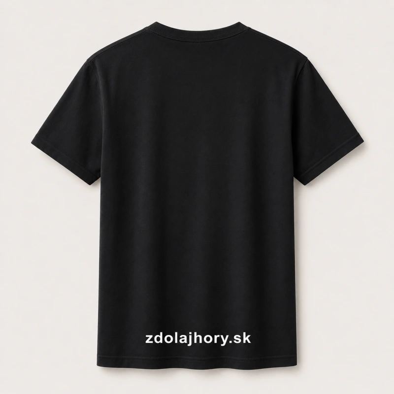 Bavlnené tričko Zdolaj hory - čierne (unisex) 1